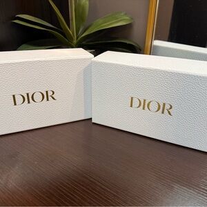 Dior Textured White Boxes with Gold Logo